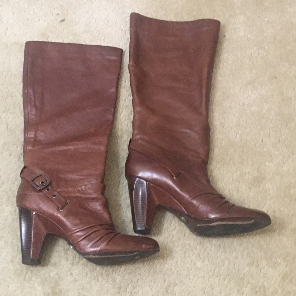 Frye Bethany Strappy Soft Boots Knee-High Buckle